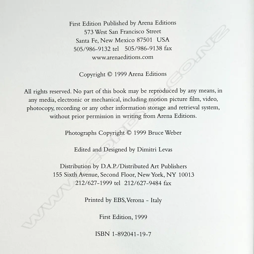 BRUCE WEBER: THE CHOP SUEY CLUB Image 1++